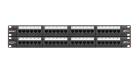 Коммутационная панель NETLAN 19", 2U, 48 портов, неэкранированная, черная