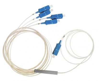 PS-104-A4-9B15-SA PLC сплиттер, 1x4, гильза, кабель 0,9мм 1,5м G.657 SC(APC)